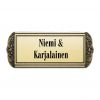 Dörrskylt Classic brass -  7 x 17 cm