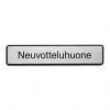 Office name plate - Black border 4 x 19,2 cm