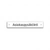 Merkkaus- ja infokyltti - 4 x 25 cm valkoinen