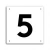 House number sign - 18 x 18 cm, plain