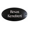 Oval wall sign - 20 x 38 cm