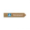 Trail sign with optional symbols - 11,5 x 60 cm