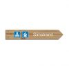 Trail sign with optional symbols - 11,5 x 70 cm