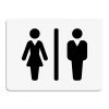 Toilet door sign - "Ladies/Gents" white