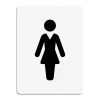 Toilet door sign - "Ladies" white