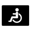 Toilet door sign - "Accessible toilet" black