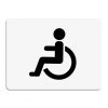 Toilet door sign - "Accessible toilet" white