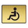 Toilet door sign - "Accessible toilet" gold