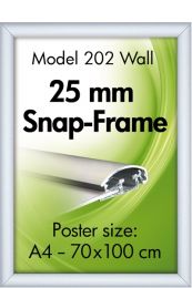 Snap-frame in aluminium - A4 and A3