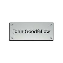 Door sign in aluminium - 15 x 6 cm