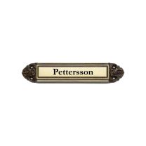 Door sign Classic brass - 3,5 x 18 cm