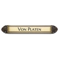 Door sign Classic brass - 3,6 x 24,6 cm