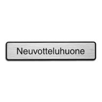 Office name plate - Black border 4 x 19,2 cm