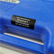 Flexibel skylt för märkning av väskor, verktyg mm, 4st 7 x 3,5 cm