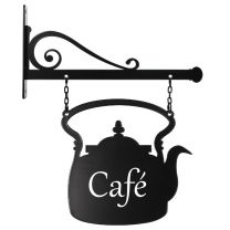 Hanging Coffe Shop sign - 47 x 45 cm