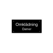 General information sign - 8 x 18 cm, black