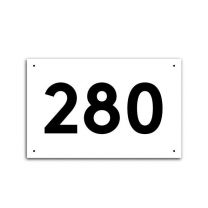 House number sign - 18  x 28 cm, plain
