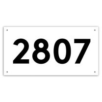 House number sign - 18 x 35 cm, plain