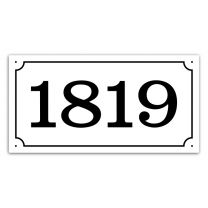 House number sign - 18 x 35 cm, decor