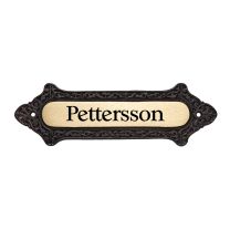 Door sign Ornament - 6 x 20 cm, black border