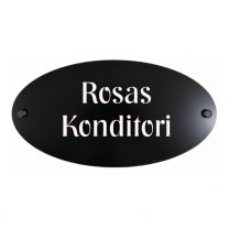 Oval wall sign - 20 x 38 cm