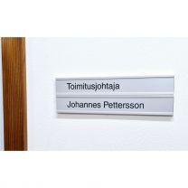 Kontorsskylt med hållare i aluminium 