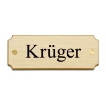 Door sign Traditional - brushed 12 x 4,5 cm