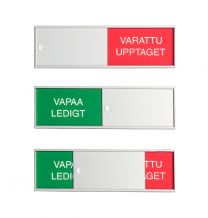 Vapaa / Varattu kyltti