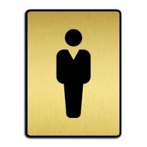 Toilet door sign - "Gents" gold