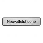 Office name plate - Black border 4 x 19,2 cm