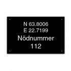 General information sign - 18 x 28 cm, black