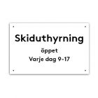 General information sign - 18 x 28 cm, white