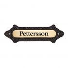 Ovikyltti Ornament , musta reunus - 6 x 20 cm