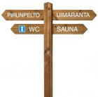 Suuntaviitat x 4 ja tolppa