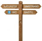Trail sign x 4 with post